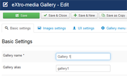 Basic Settings - emgallery
